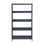 Bibliothèque moderne moderne, 4 tablettes, finition bleue élégante, présentoir en bois, 1 pièce-1475148664