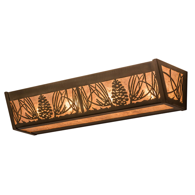 Rustic Lodge 4 - Light Bath Bar, Antique Copper, Silver