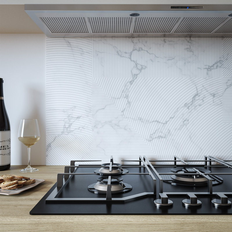 Marble Arc Aluminium Kitchen Splashback, 80 cm x 90 cm