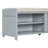 43" Distressed Shutter Storage Bench, Entryway Storage with Storage-569099701