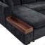 Canapé modulaire avec canapé en L 93,7 po et compartiment de rangement en bois pour salon-1128411646