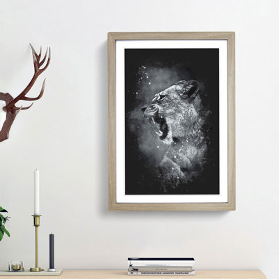 Fierce Lioness - Picture Frame Painting Print