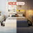 Queen Upholstered Platform Bed with 4 Drawers, Adjustable LED Light & Charging Station, No Box Spring Needed-1313956498-1323335372
