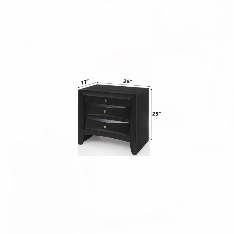 Table de chevet noire, Noir