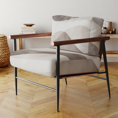 Chaise d'appoint abstraite minimaliste - géométrie à onde neutre minimaliste