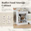 Ensemble de 2 garde-manger Modern Kitchen - Buffet, armoire à café avec tiroir et tablettes réglables, blanc