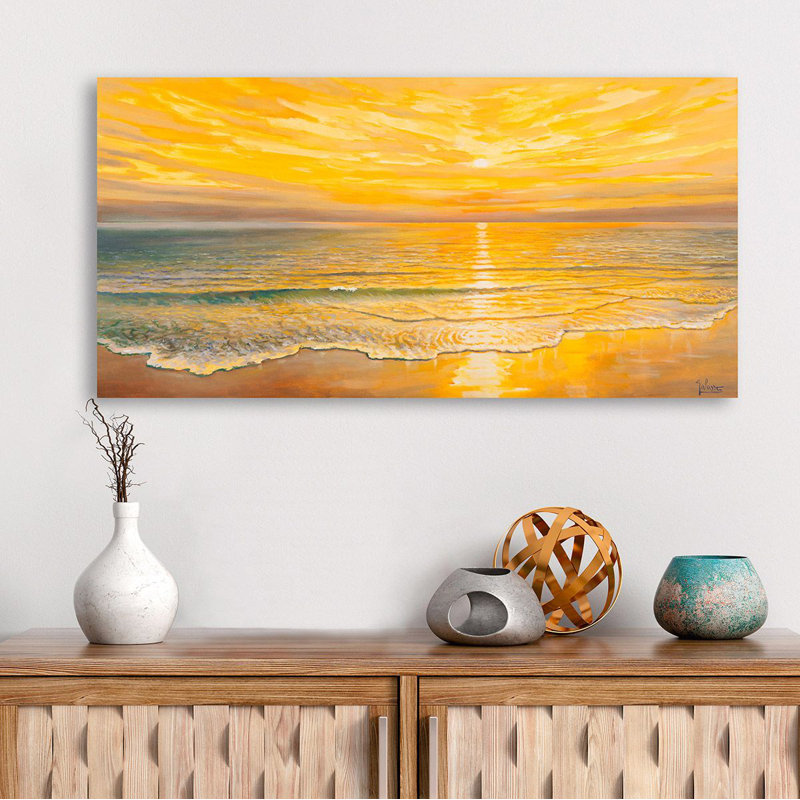 Golden Sunset by Adriano Galasso - Wrapped Canvas Art Prints, 50cm H x 100cm W x 4cm D