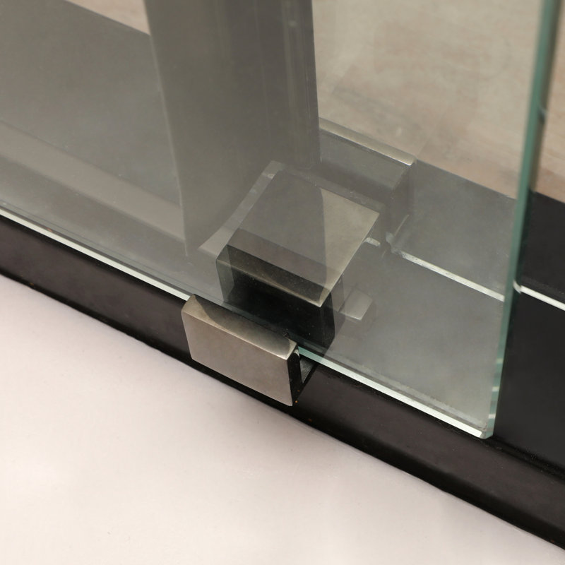 48" W X 76" H Shower Enclosure In Matte Black. Tempered Glass. Rust- Stainless Steel Handle. Fits Various Bathrooms. Adjustable For Wall . Accessories Handle With Resistance. Multiple Uneven