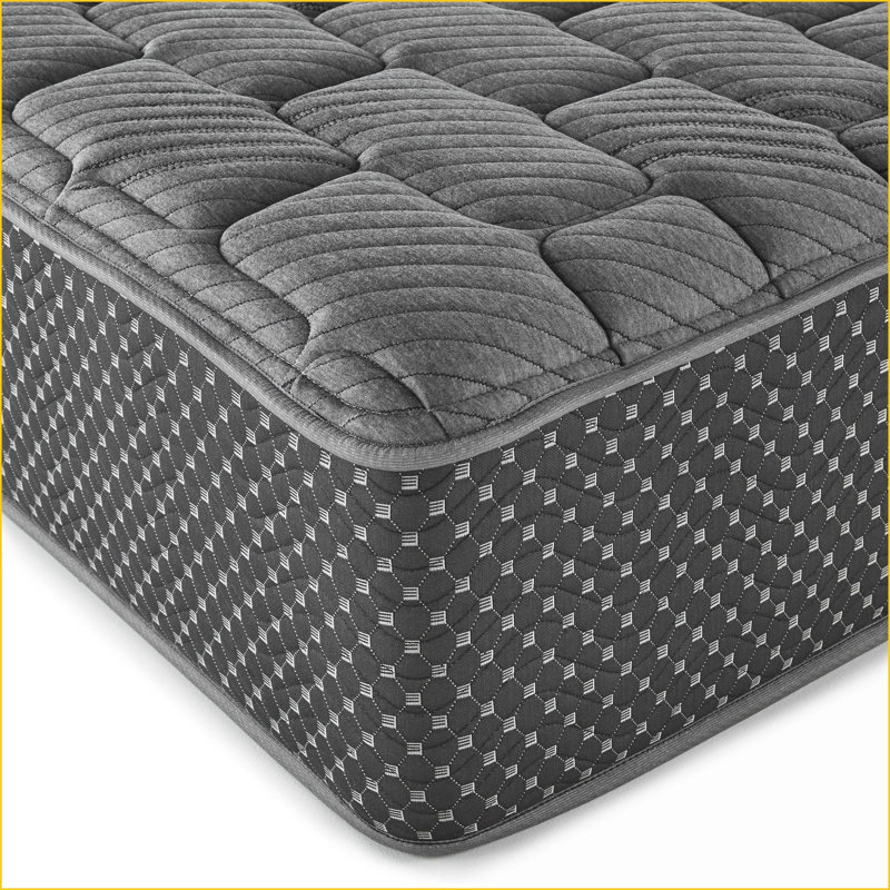 Mattresses, 13” Firm Quilted Hybrid Twin XL Mattress with Wicking Fabric | Slate Gray | Foam+Spring, Twin XL
