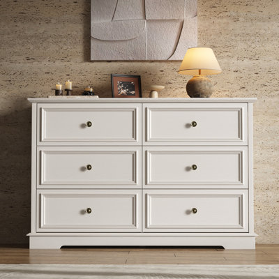 6 Drawer 47" W Double Dresser