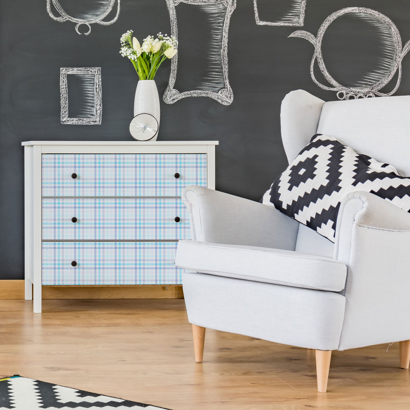 Lawncrest Peel & Stick Plaid Tile, 48" L x 24" W