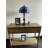 Bernhart Tiffany Table Lamp Blue Stained Glass Baroque Style Lavender LED Bulbs Included H22"