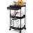 VEVOR 3-Tier Rolling Utility Cart with Drawer, Kitchen Cart with Lockable Wheels