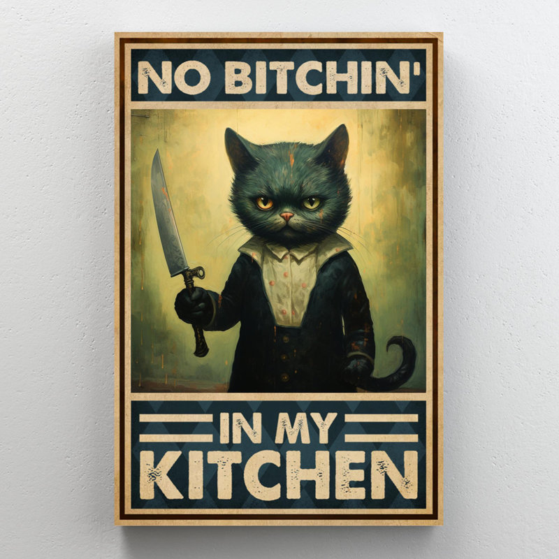 Chat sans bitchin dans ma cuisine, H 20 po x l 16 po x P 1,25 po