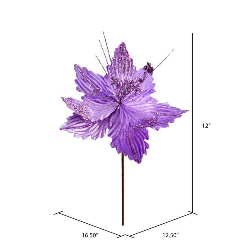 Vaporisateur de Noël artificiel 12 po Vickerman, Lavande, H 12 po x l 12,5 po x P 16,5 po
