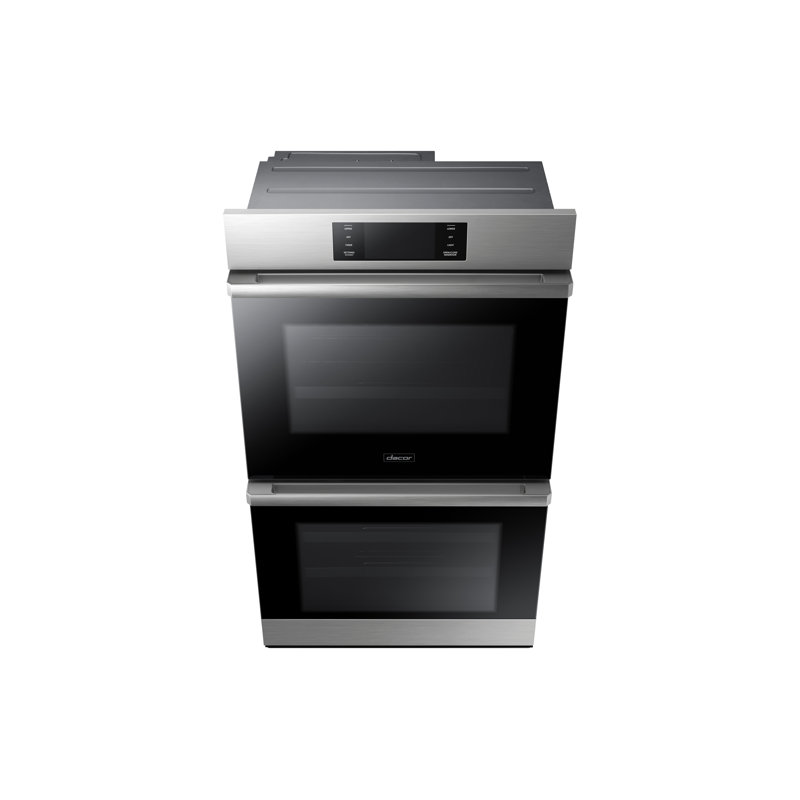 30" Double Wall Oven Steam, Contemporary, Silver Stainless