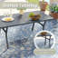 Table de salle à manger d'extérieur rectangulaire de 180 cm (70,9 po) avec trou pour parasol-639113028
