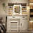 Polett Makeup Vanity With Sliding LED Mirror and Outlets-926818902