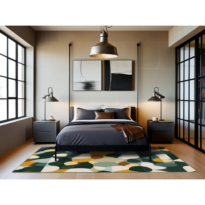 Tiled Topography Rug, Rectangle 3' x 5'