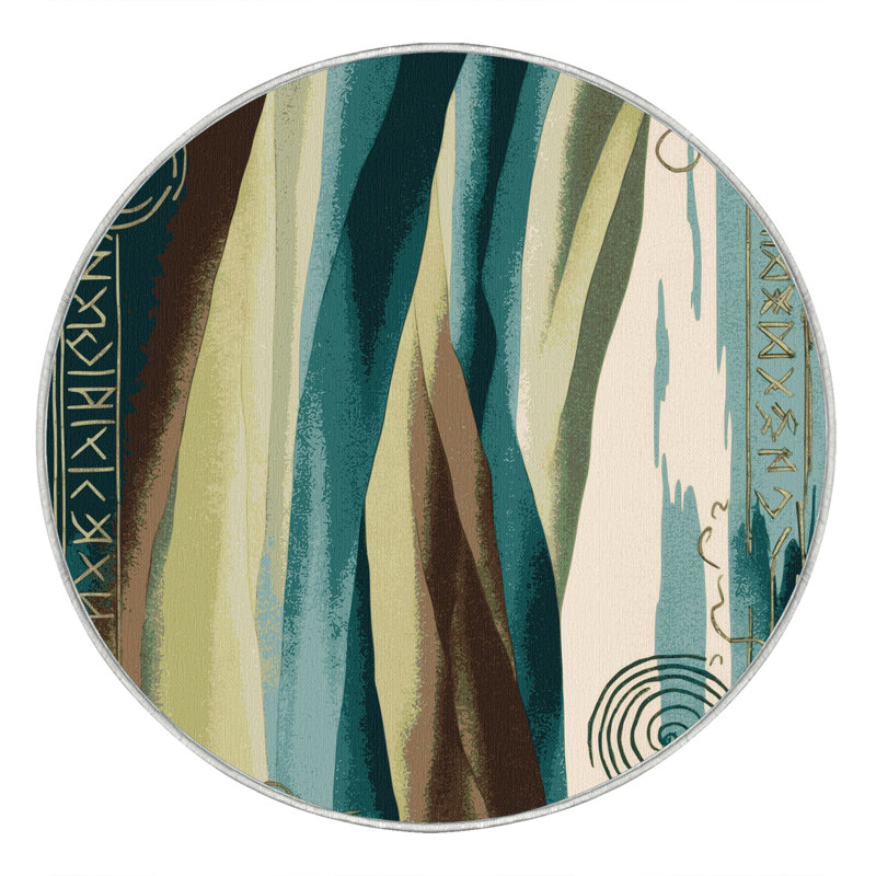 Ethereal Streams Rug, Round 8'
