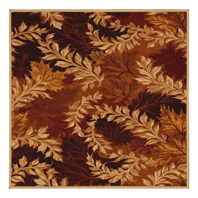 Tapis brun lavable à la machine