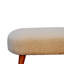 Banc rembourré en mélange de coton Joete