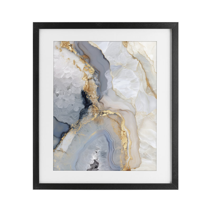 «Midnight Ore Crystals», reproduction encadrée sous verre, conception de Svetlana Aleynikova, H 21 po x l 17 po