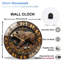 Horloge murale avec ours et feuilles d'automne - horloge murale 12 po