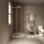 Ensemble de douche en coin en nickel satiné 36 po x 36 po Breeze 36,8 x 36 po Breeze-133030430