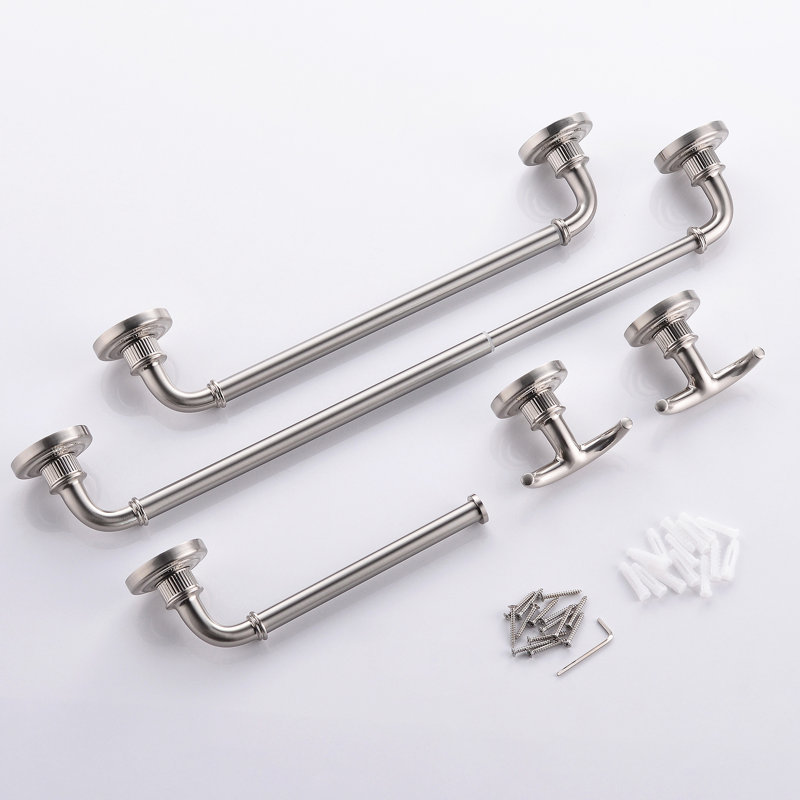 Bathroom Hardware Set, Brushed Nickel