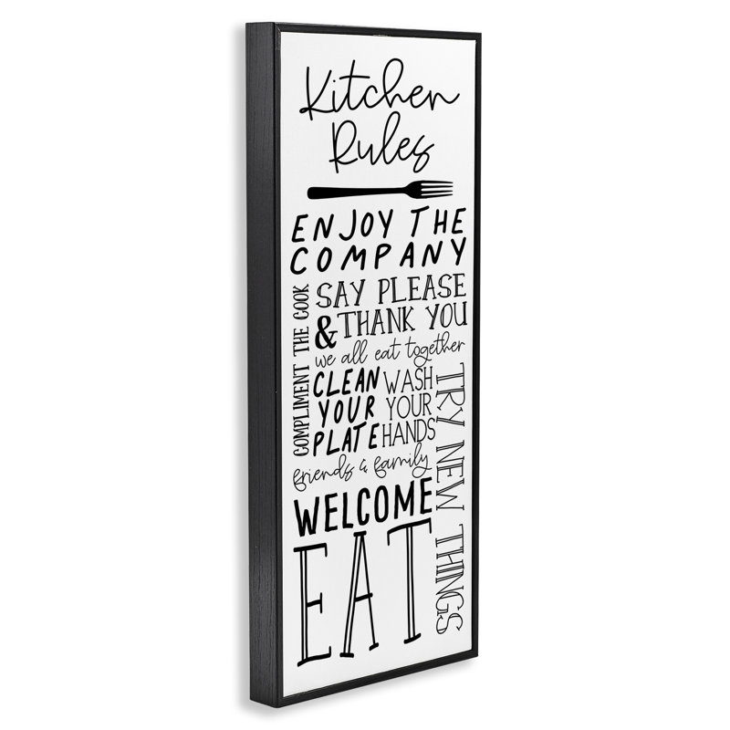 «Kitchen Rules», art de la giclée encadrée par Nicole DeCamp, H 24 po x l 10 po, Giclée encadrée noir minuit
