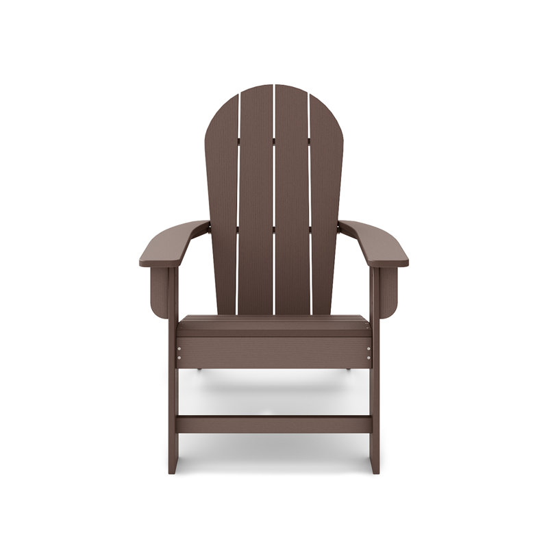 Chaise brun Adirondack - Bois d'œuvre en polyéthylène haute densité de qualité supérieure pour la piscine (excluant la table)