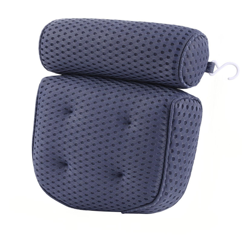 Oreillers de bain de luxe pour baignoire, coussins de baignoire (bleu foncé), En jean