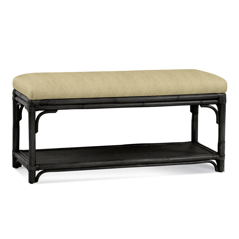 Banc de rangement en osier Summer Retreat, Performance beige sucre; 0863-93, Noisette