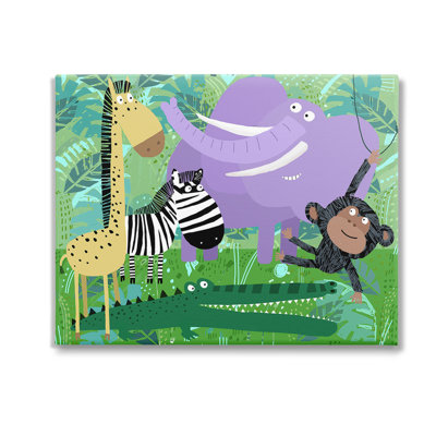 Art mural sur toile Jungle Wildlife Animals par Carla Daly