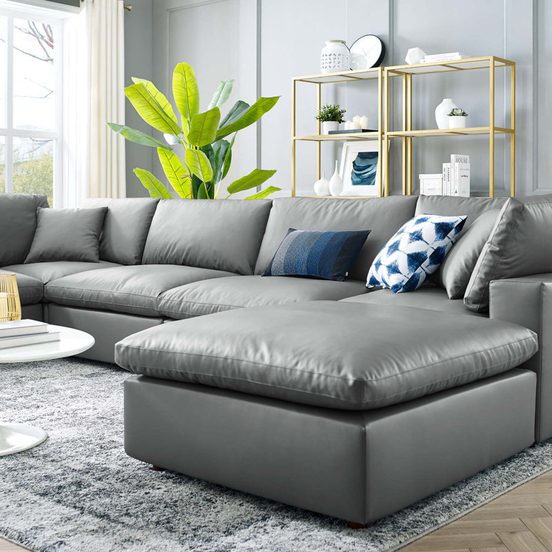Commix, Gray Faux Leather