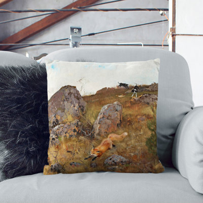Fox and Hunting Dogs Vol.2 Scatter Cushion