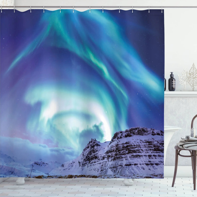Shower Curtain with Hooks Included, 70" H x 69" W