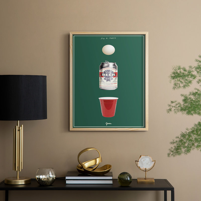 Fig. A: Party Framed Print - Solid Wood, 11" H x 9" W