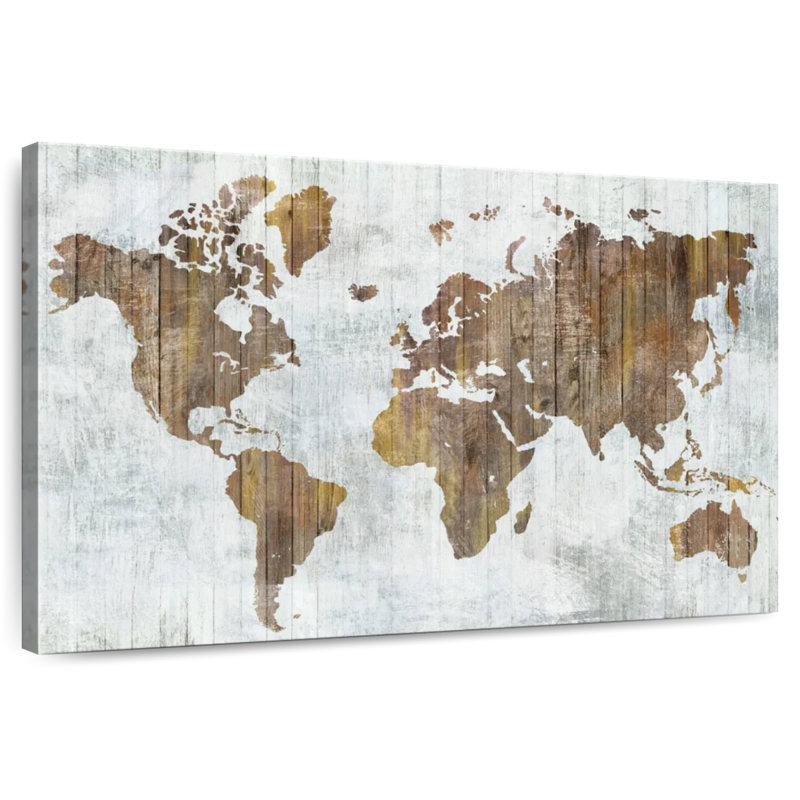 Carte du monde Aliaz II, H 16 po x l 24 po