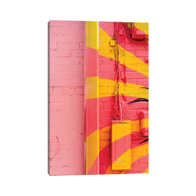 Pink and Yellow 1 Piece Wall Art on Canvas