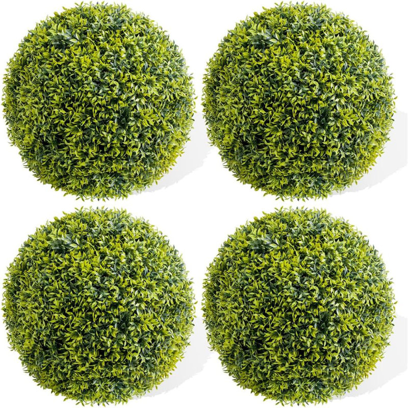 Ensemble de 4 balles de topiaire artificielle pour plantes d'intérieur et d'extérieur