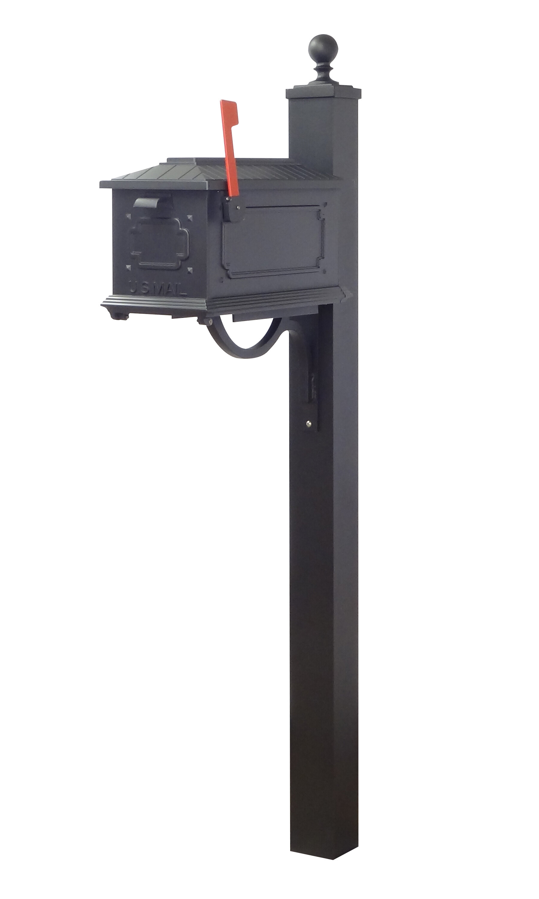 Special Lite Products Kingston Curbside Locking Post Mounted Mailbox ...