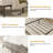 Longan Bed Frame with Reversible Storage Bookcase Headboard, Charging Station and LED Light-112022864-112022870