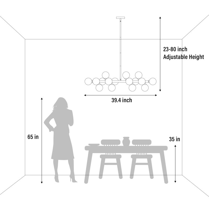 Jewellia 16 - Light Dimmable Sputnik Linear Chandelier, White, Chrome, 16 Lights