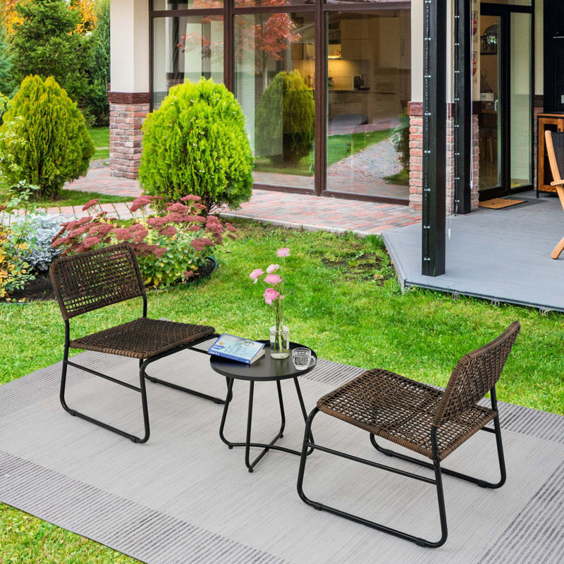 Ensemble 3 pièces de mobilier de patio