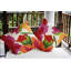 Housse et insert de coussin d'extérieur carré imprimé tropical-20283404