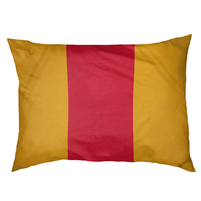 Coussin pour chien Indiana, Très grand (l 50 po x P 40 po x H 7 po), Doré / rouge