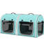 Sac de transport pour chat 39 po, animal de compagnie avec deux compartiments, coussins moelleux et sac de rangement