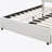 Upholstered Platform Bed With Brick Pattern Headboard And Trundle